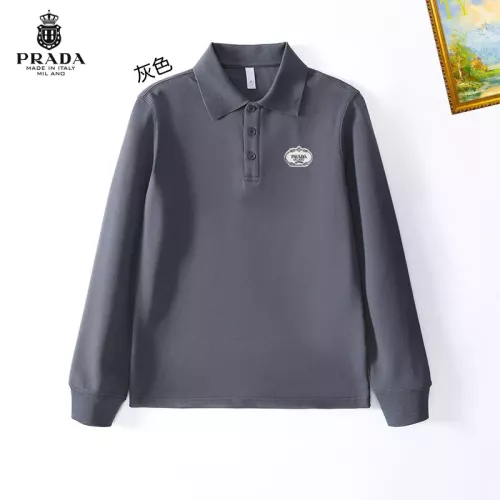 Cheap Prada T-Shirts Long Sleeved For Men #1272364 Replica Wholesale [$40.00 USD] [ITEM#1272364] on Replica Prada T-Shirts