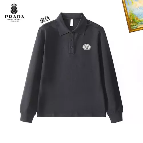 Cheap Prada T-Shirts Long Sleeved For Men #1272365 Replica Wholesale [$40.00 USD] [ITEM#1272365] on Replica Prada T-Shirts