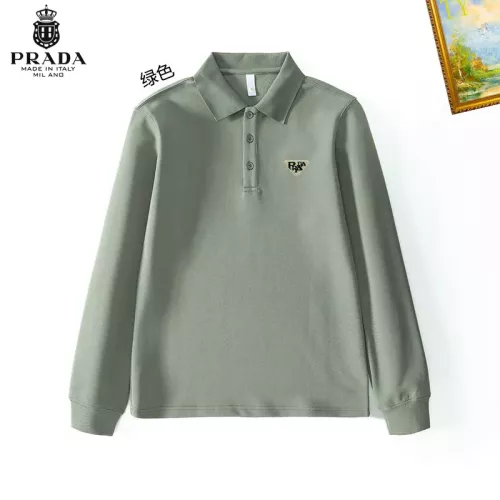 Cheap Prada T-Shirts Long Sleeved For Men #1272371 Replica Wholesale [$40.00 USD] [ITEM#1272371] on Replica Prada T-Shirts