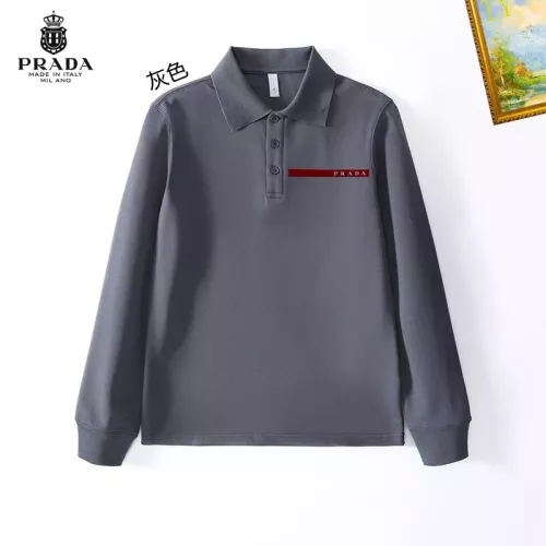 Cheap Prada T-Shirts Long Sleeved For Men #1272381 Replica Wholesale [$40.00 USD] [ITEM#1272381] on Replica Prada T-Shirts