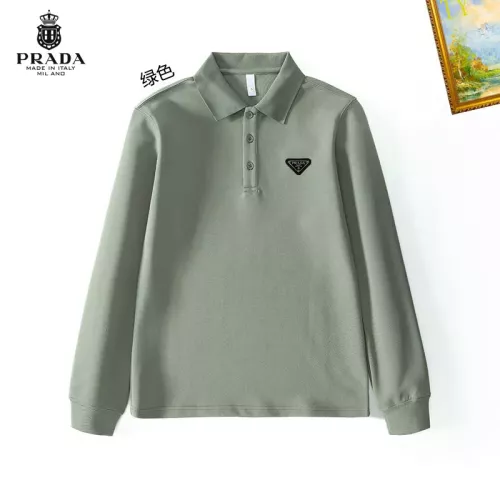 Cheap Prada T-Shirts Long Sleeved For Men #1272396 Replica Wholesale [$40.00 USD] [ITEM#1272396] on Replica Prada T-Shirts