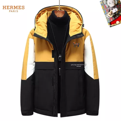 Cheap Hermes Down Feather Coat Long Sleeved For Men #1272502 Replica Wholesale [$82.00 USD] [ITEM#1272502] on Replica Hermes Down Feather Coat