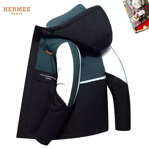 Cheap Hermes Down Feather Coat Long Sleeved For Men #1272503 Replica Wholesale [$82.00 USD] [ITEM#1272503] on Replica Hermes Down Feather Coat