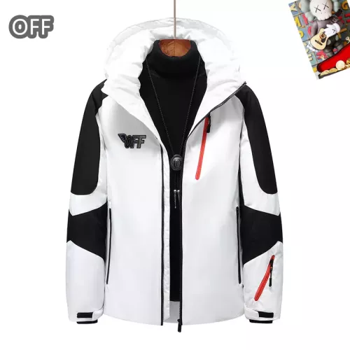 Cheap Off-White Down Feather Coat Long Sleeved For Men #1272509 Replica Wholesale [$82.00 USD] [ITEM#1272509] on Replica Off-White Down Feather Coat