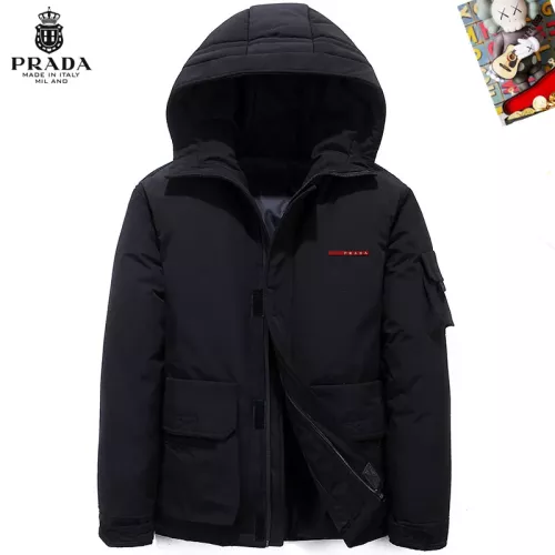 Cheap Prada Down Feather Coat Long Sleeved For Men #1272529 Replica Wholesale [$82.00 USD] [ITEM#1272529] on Replica Prada Down Feather Coat