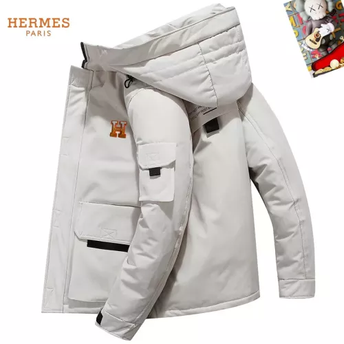 Cheap Hermes Down Feather Coat Long Sleeved For Men #1272568 Replica Wholesale [$82.00 USD] [ITEM#1272568] on Replica 