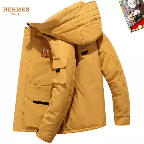 Cheap Hermes Down Feather Coat Long Sleeved For Men #1272570 Replica Wholesale [$82.00 USD] [ITEM#1272570] on Replica 