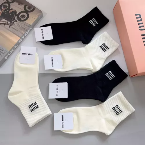 Cheap MIU MIU Socks #1272763 Replica Wholesale [$27.00 USD] [ITEM#1272763] on Replica MIU MIU Socks