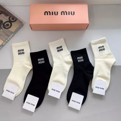 Cheap MIU MIU Socks #1272763 Replica Wholesale [$27.00 USD] [ITEM#1272763] on Replica MIU MIU Socks