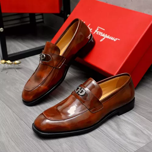 Cheap Salvatore Ferragamo Leather Shoes For Men #1273435 Replica Wholesale [$82.00 USD] [ITEM#1273435] on Replica Salvatore Ferragamo Leather Shoes