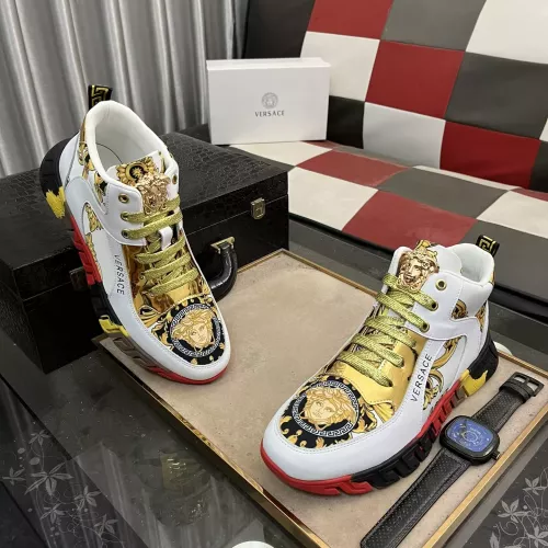 Cheap Versace High Tops Shoes For Men #1273553 Replica Wholesale [$80.00 USD] [ITEM#1273553] on Replica Versace High Tops Shoes