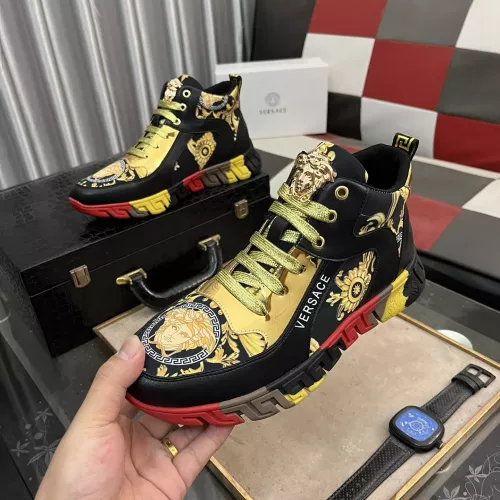 Cheap Versace High Tops Shoes For Men #1273554 Replica Wholesale [$80.00 USD] [ITEM#1273554] on Replica Versace High Tops Shoes