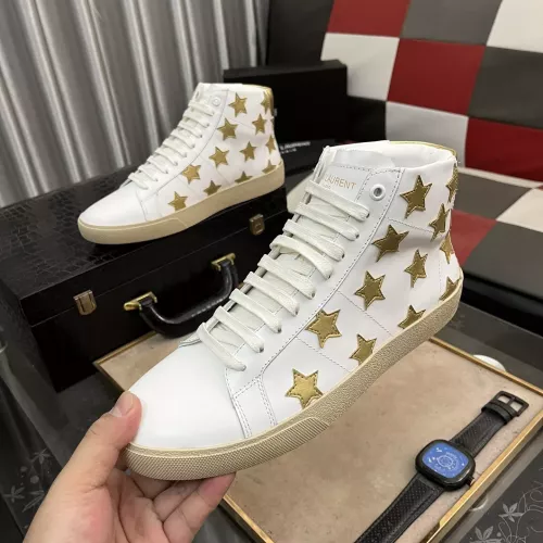 Cheap Yves Saint Laurent YSL High Tops Shoes For Men #1273671 Replica Wholesale [$98.00 USD] [ITEM#1273671] on Replica Yves Saint Laurent YSL High Tops Shoes