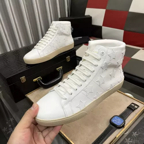 Cheap Yves Saint Laurent YSL High Tops Shoes For Men #1273674 Replica Wholesale [$98.00 USD] [ITEM#1273674] on Replica Yves Saint Laurent YSL High Tops Shoes