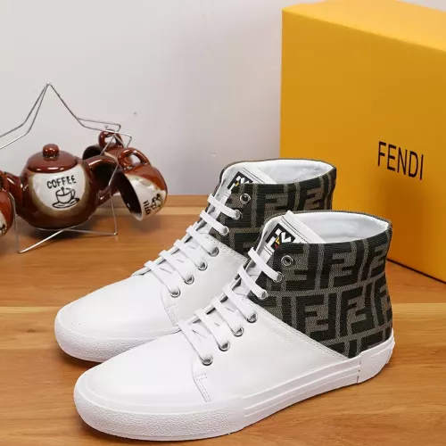 Cheap Fendi High Tops Casual Shoes For Men #1274033 Replica Wholesale [$76.00 USD] [ITEM#1274033] on Replica Fendi High Tops Casual Shoes