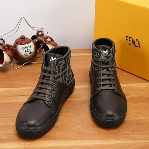 Cheap Fendi High Tops Casual Shoes For Men #1274034 Replica Wholesale [$76.00 USD] [ITEM#1274034] on Replica Fendi High Tops Casual Shoes