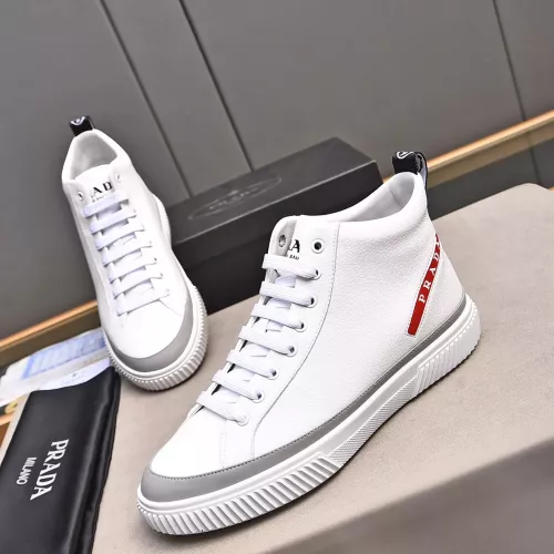 Cheap Prada High Top Shoes For Men #1274294 Replica Wholesale [$82.00 USD] [ITEM#1274294] on Replica Prada High Top Shoes