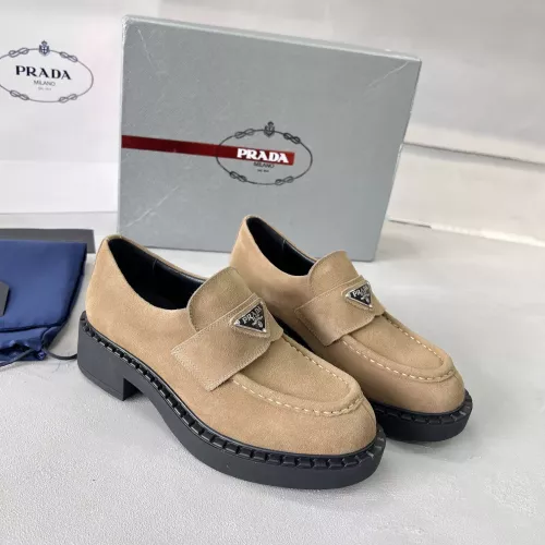 Cheap Prada Leather Shoes For Women #1274402 Replica Wholesale [$98.00 USD] [ITEM#1274402] on Replica Prada Leather Shoes