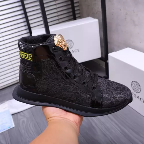 Cheap Versace High Tops Shoes For Women #1274450 Replica Wholesale [$76.00 USD] [ITEM#1274450] on Replica Versace High Tops Shoes