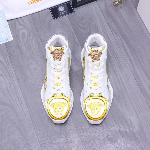 Cheap Versace High Tops Shoes For Women #1274451 Replica Wholesale [$76.00 USD] [ITEM#1274451] on Replica Versace High Tops Shoes