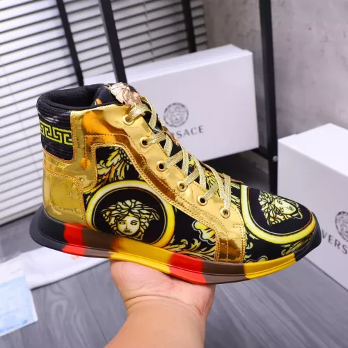 Cheap Versace High Tops Shoes For Women #1274452 Replica Wholesale [$76.00 USD] [ITEM#1274452] on Replica Versace High Tops Shoes