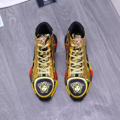 Cheap Versace High Tops Shoes For Women #1274452 Replica Wholesale [$76.00 USD] [ITEM#1274452] on Replica Versace High Tops Shoes