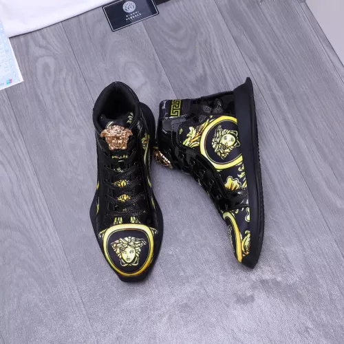 Cheap Versace High Tops Shoes For Women #1274453 Replica Wholesale [$76.00 USD] [ITEM#1274453] on Replica Versace High Tops Shoes