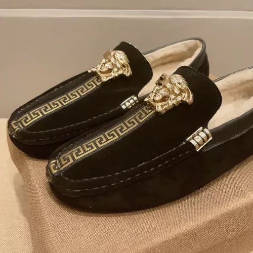 Cheap Versace Leather Shoes For Men #1274745 Replica Wholesale [$72.00 USD] [ITEM#1274745] on Replica Versace Leather Shoes