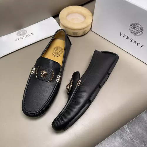 Cheap Versace Leather Shoes For Men #1274763 Replica Wholesale [$68.00 USD] [ITEM#1274763] on Replica Versace Leather Shoes