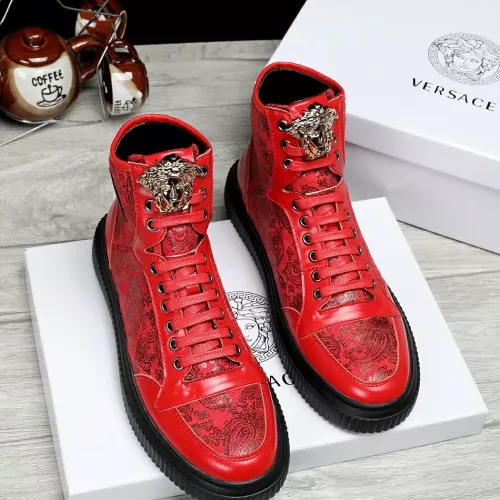 Cheap Versace High Tops Shoes For Men #1274972 Replica Wholesale [$76.00 USD] [ITEM#1274972] on Replica Versace High Tops Shoes