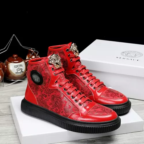 Cheap Versace High Tops Shoes For Men #1274972 Replica Wholesale [$76.00 USD] [ITEM#1274972] on Replica Versace High Tops Shoes