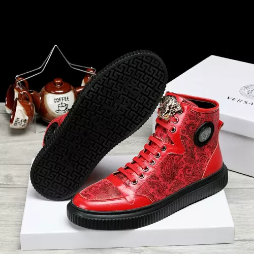 Cheap Versace High Tops Shoes For Men #1274972 Replica Wholesale [$76.00 USD] [ITEM#1274972] on Replica Versace High Tops Shoes