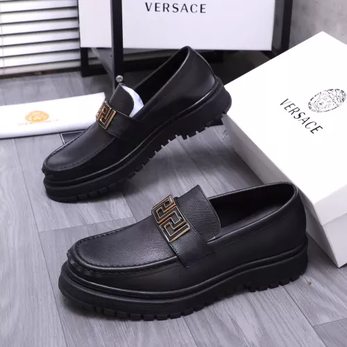 Cheap Versace Leather Shoes For Men #1275008 Replica Wholesale [$88.00 USD] [ITEM#1275008] on Replica Versace Leather Shoes