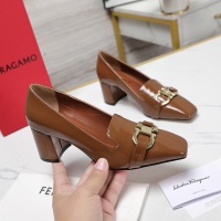 Cheap Salvatore Ferragamo High-Heeled Shoes For Women #1267141 Replica Wholesale [$108.00 USD] [ITEM#1267141] on Replica Salvatore Ferragamo High-Heeled Shoes