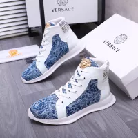 Cheap Versace High Tops Shoes For Women #1274449 Replica Wholesale [$76.00 USD] [ITEM#1274449] on Replica Versace High Tops Shoes