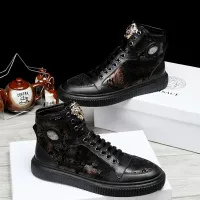 Cheap Versace High Tops Shoes For Men #1274974 Replica Wholesale [$76.00 USD] [ITEM#1274974] on Replica Versace High Tops Shoes