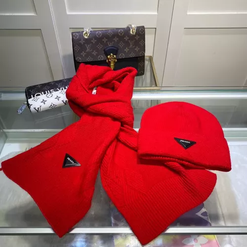 Cheap Prada Hat and Scarf Set #1279957 Replica Wholesale [$48.00 USD] [ITEM#1279957] on Replica Prada Hat and Scarf and Glove Set