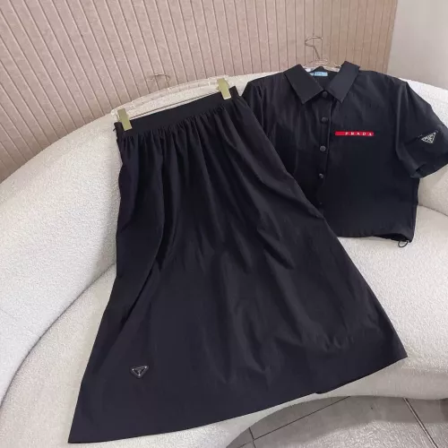 Cheap Prada Tracksuits Short Sleeved For Women #1280116 Replica Wholesale [$102.00 USD] [ITEM#1280116] on Replica Prada Tracksuits