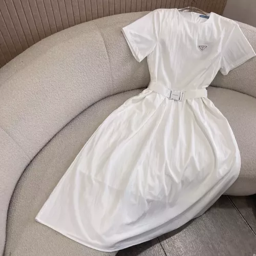 Cheap Prada Dresses Short Sleeved For Women #1280122 Replica Wholesale [$92.00 USD] [ITEM#1280122] on Replica Prada Dresses