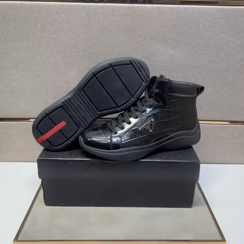 Cheap Prada High Top Shoes For Men #1284685 Replica Wholesale [$102.00 USD] [ITEM#1284685] on Replica Prada High Top Shoes