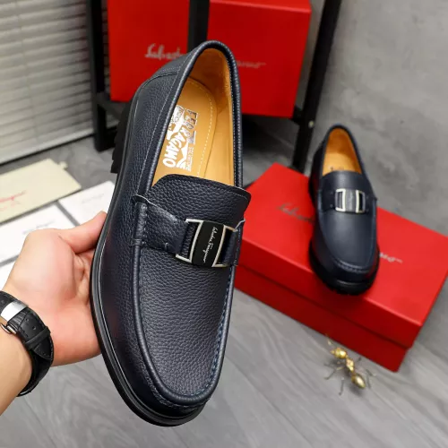 Cheap Salvatore Ferragamo Leather Shoes For Men #1284767 Replica Wholesale [$88.00 USD] [ITEM#1284767] on Replica Salvatore Ferragamo Leather Shoes