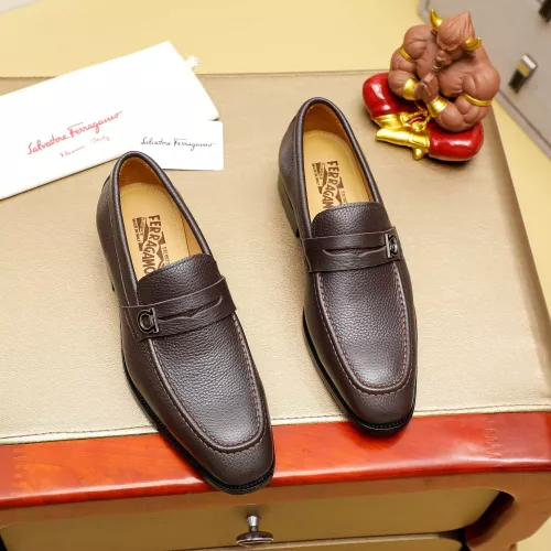 Cheap Salvatore Ferragamo Leather Shoes For Men #1285173 Replica Wholesale [$85.00 USD] [ITEM#1285173] on Replica Salvatore Ferragamo Leather Shoes