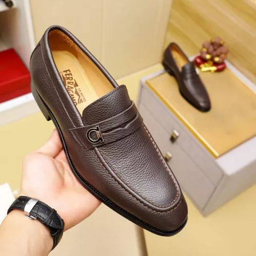 Cheap Salvatore Ferragamo Leather Shoes For Men #1285173 Replica Wholesale [$85.00 USD] [ITEM#1285173] on Replica Salvatore Ferragamo Leather Shoes