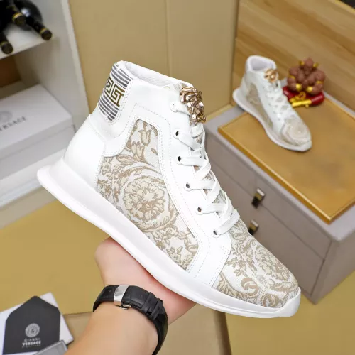 Cheap Versace High Tops Shoes For Men #1285283 Replica Wholesale [$76.00 USD] [ITEM#1285283] on Replica Versace High Tops Shoes