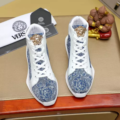 Cheap Versace High Tops Shoes For Men #1285285 Replica Wholesale [$76.00 USD] [ITEM#1285285] on Replica Versace High Tops Shoes