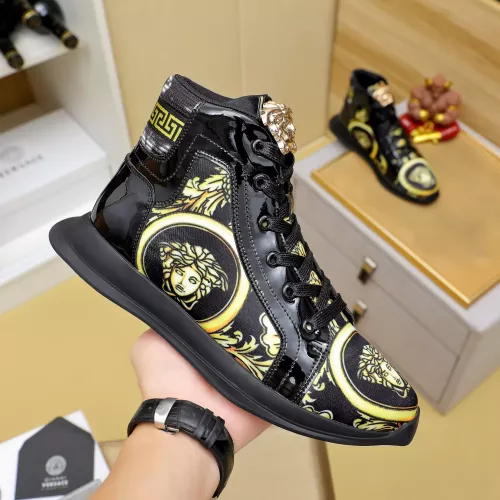 Cheap Versace High Tops Shoes For Men #1285289 Replica Wholesale [$76.00 USD] [ITEM#1285289] on Replica Versace High Tops Shoes