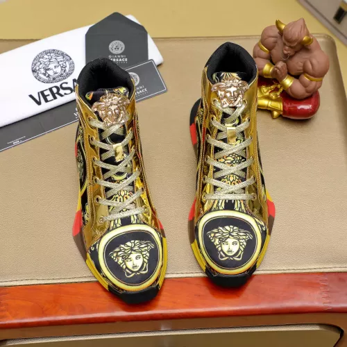 Cheap Versace High Tops Shoes For Men #1285290 Replica Wholesale [$76.00 USD] [ITEM#1285290] on Replica Versace High Tops Shoes