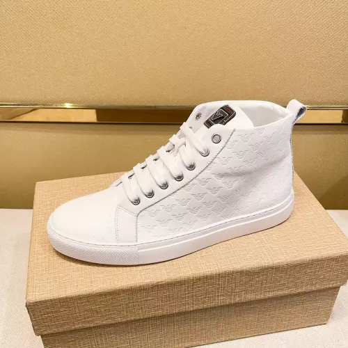 Cheap Armani High Tops Shoes For Men #1285416 Replica Wholesale [$80.00 USD] [ITEM#1285416] on Replica Armani High Tops Shoes