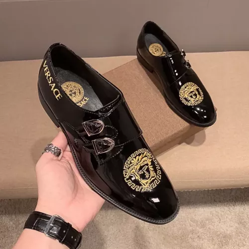 Cheap Versace Leather Shoes For Men #1285418 Replica Wholesale [$76.00 USD] [ITEM#1285418] on Replica Versace Leather Shoes