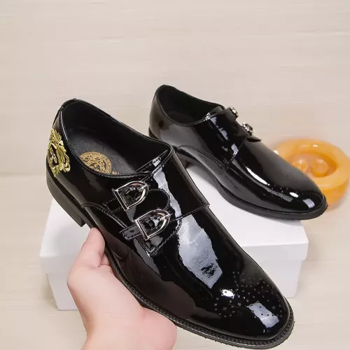 Cheap Versace Leather Shoes For Men #1285419 Replica Wholesale [$76.00 USD] [ITEM#1285419] on Replica Versace Leather Shoes